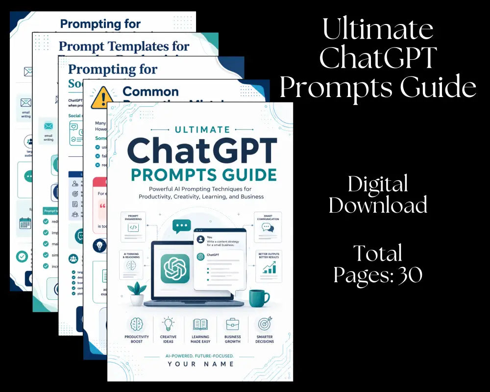 Ultimate ChatGPT Prompts Guide - Digital Download