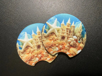 Under The Sea Blue Car Coaster
