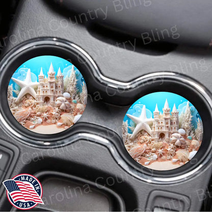 Under The Sea Blue Car Coaster