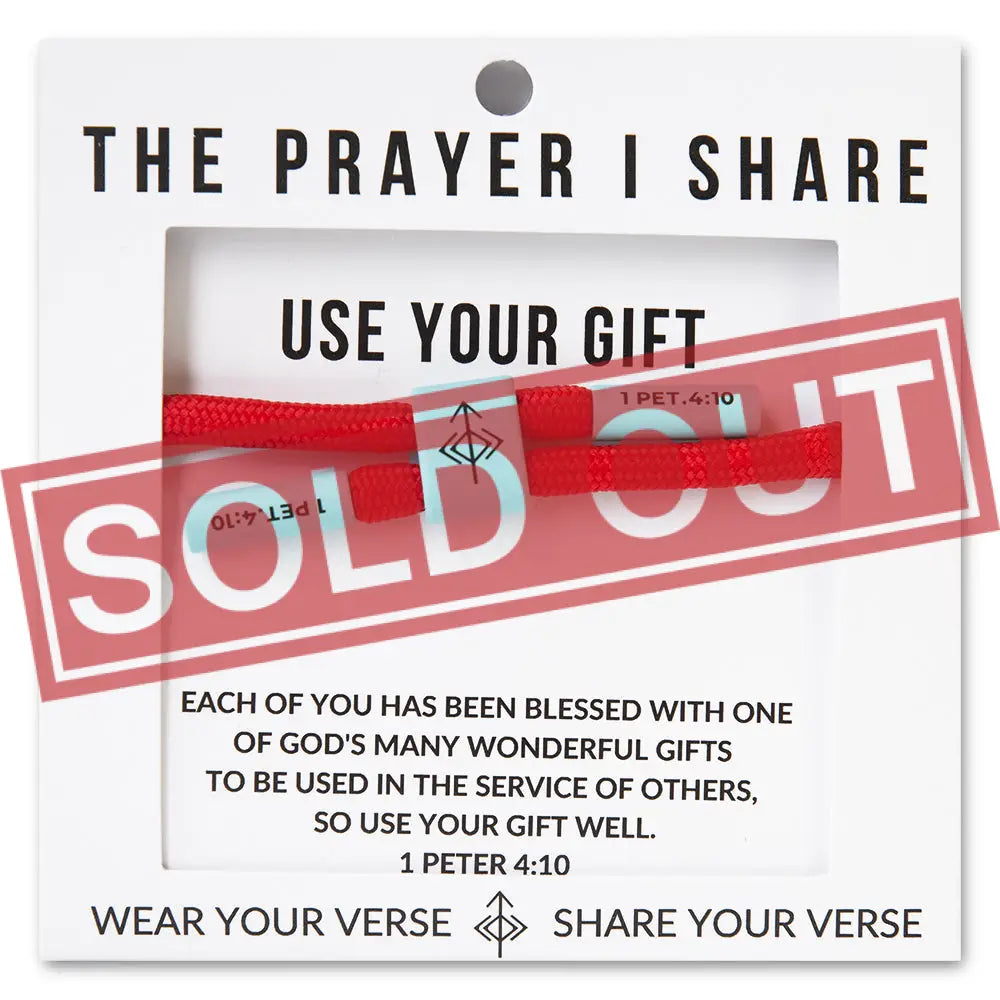 Use Your Gift 1 Peter 4:10 bracelet
