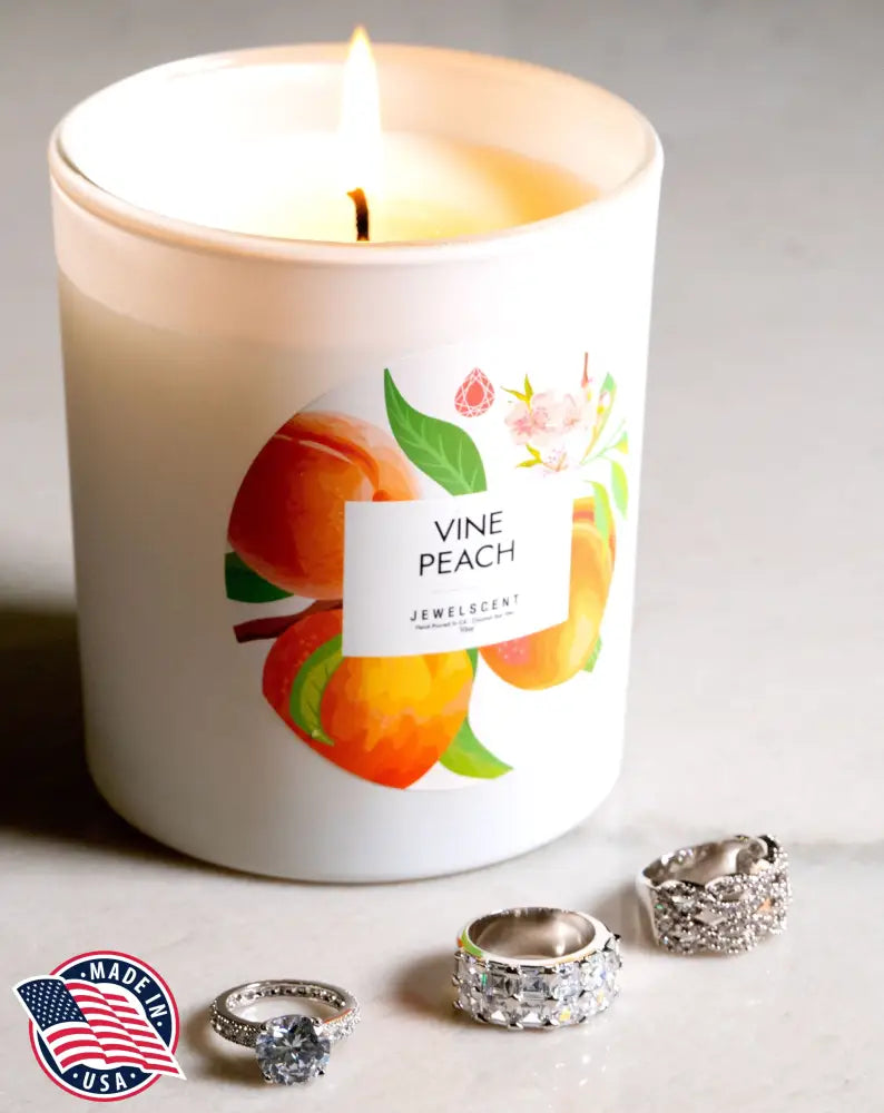 Vine Peach 10oz Mystery Box Jewelry Candle Signature Candle
