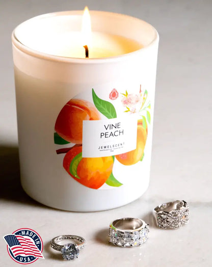Vine Peach 10oz Mystery Box Jewelry Candle Signature Candle