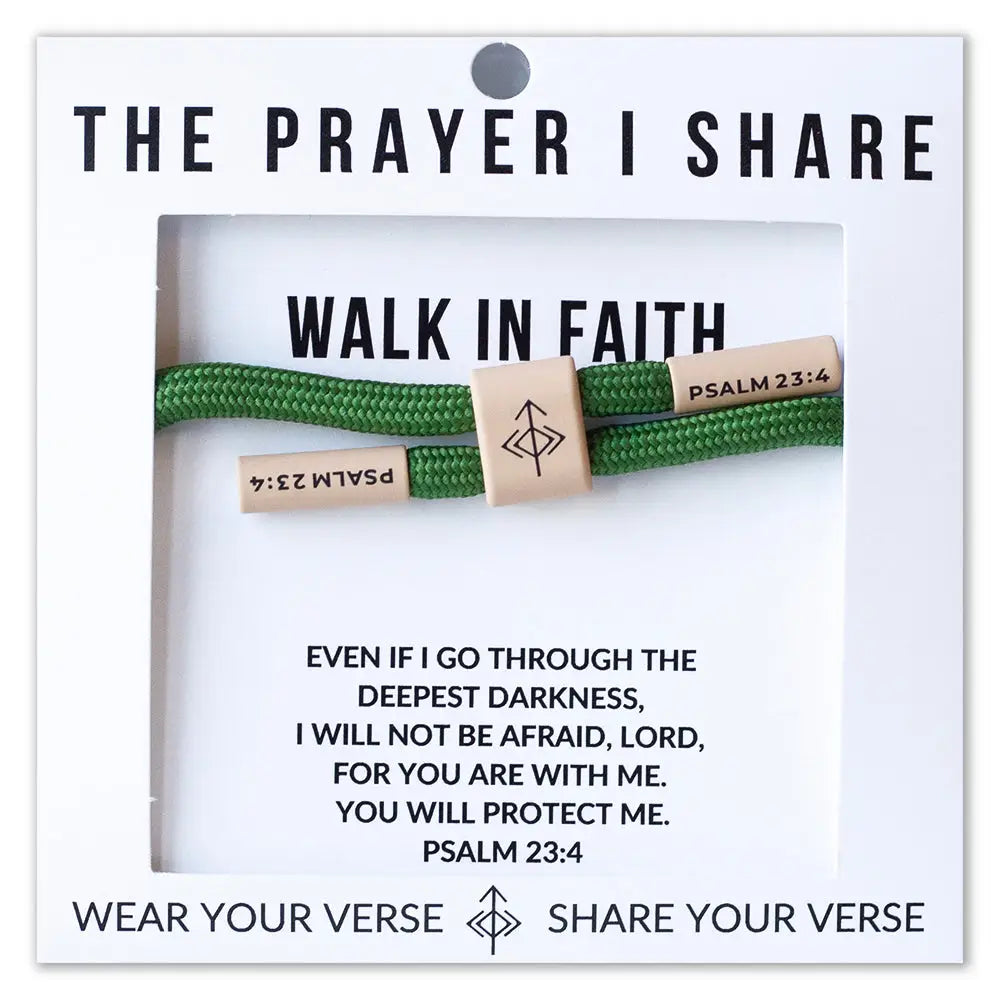 Walk in Faith Psalm 23:4 bracelet