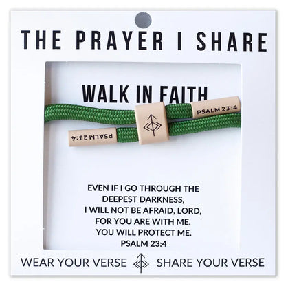 Walk in Faith Psalm 23:4 bracelet