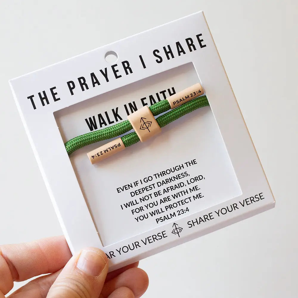 Walk in Faith Psalm 23:4 bracelet