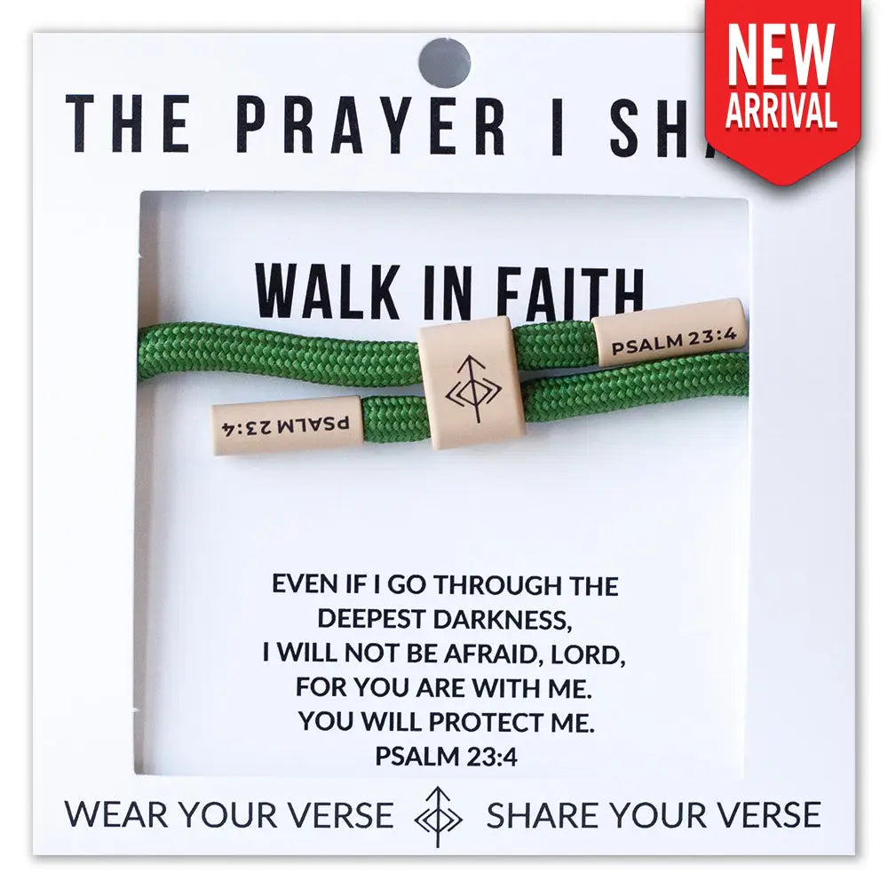 Walk in Faith Psalm 23:4 bracelet