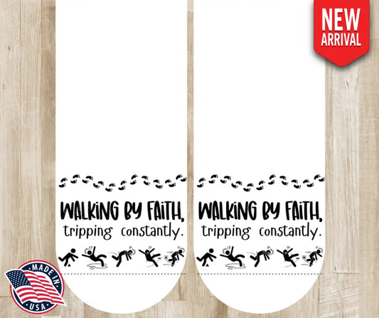 Walking By Faith – Black Socks
