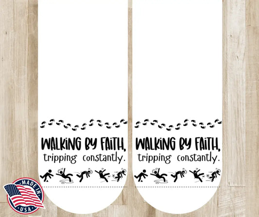 Walking By Faith – Black Socks