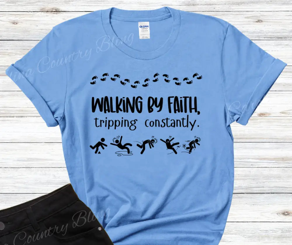 Walking By Faith – Multi Small / Short / Blue Shirt
