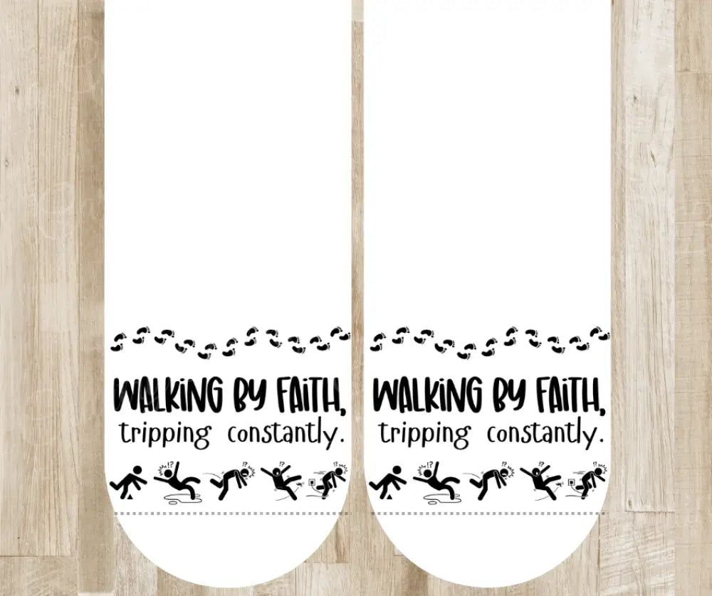 Walking By Faith – Black Socks