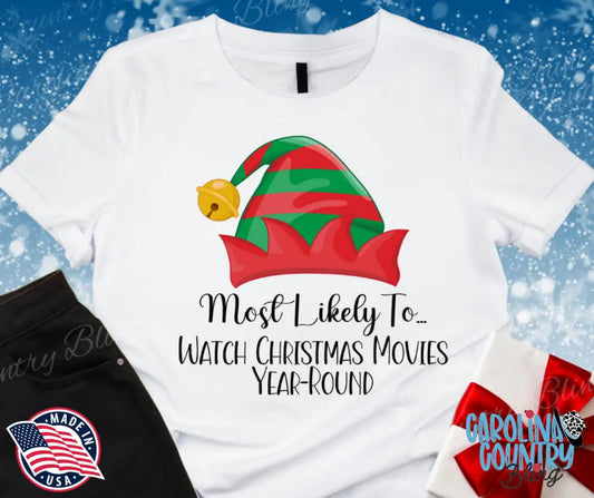 Watch Christmas Movies Year-Round Small / Short Shirt