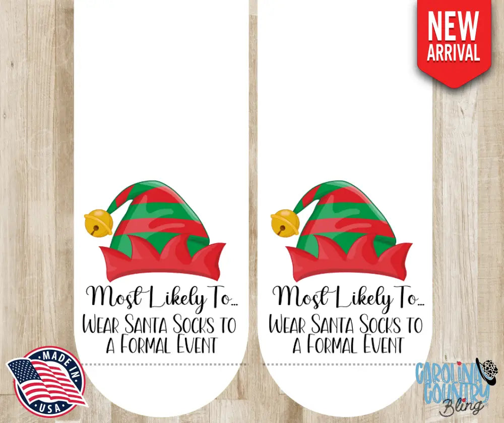 Wear Santa Socks To A Formal Event