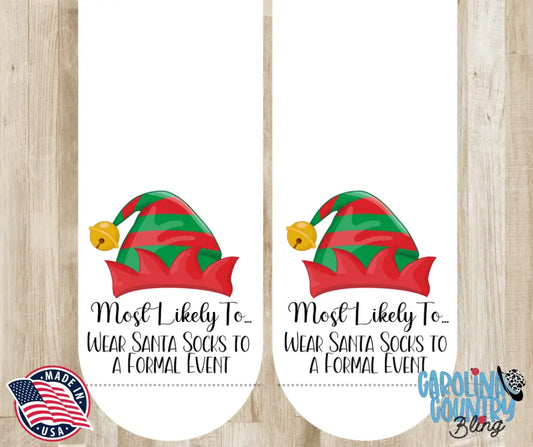 Wear Santa Socks To A Formal Event