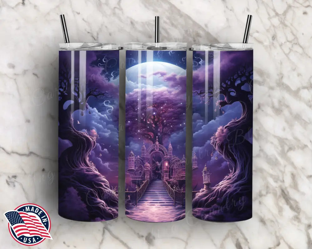 Welcome The Night Purple Tumbler