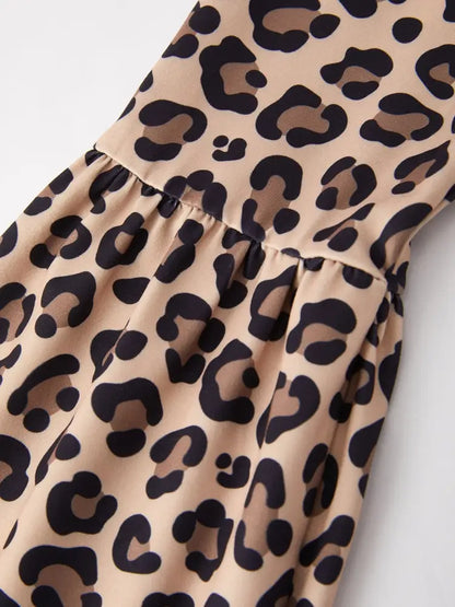 Western Leopard Print Girls Set Outfit