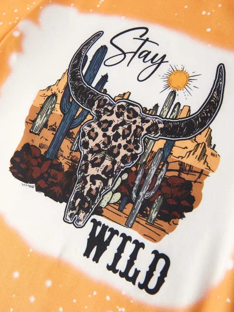 Western Leopard Print Girls Set Outfit