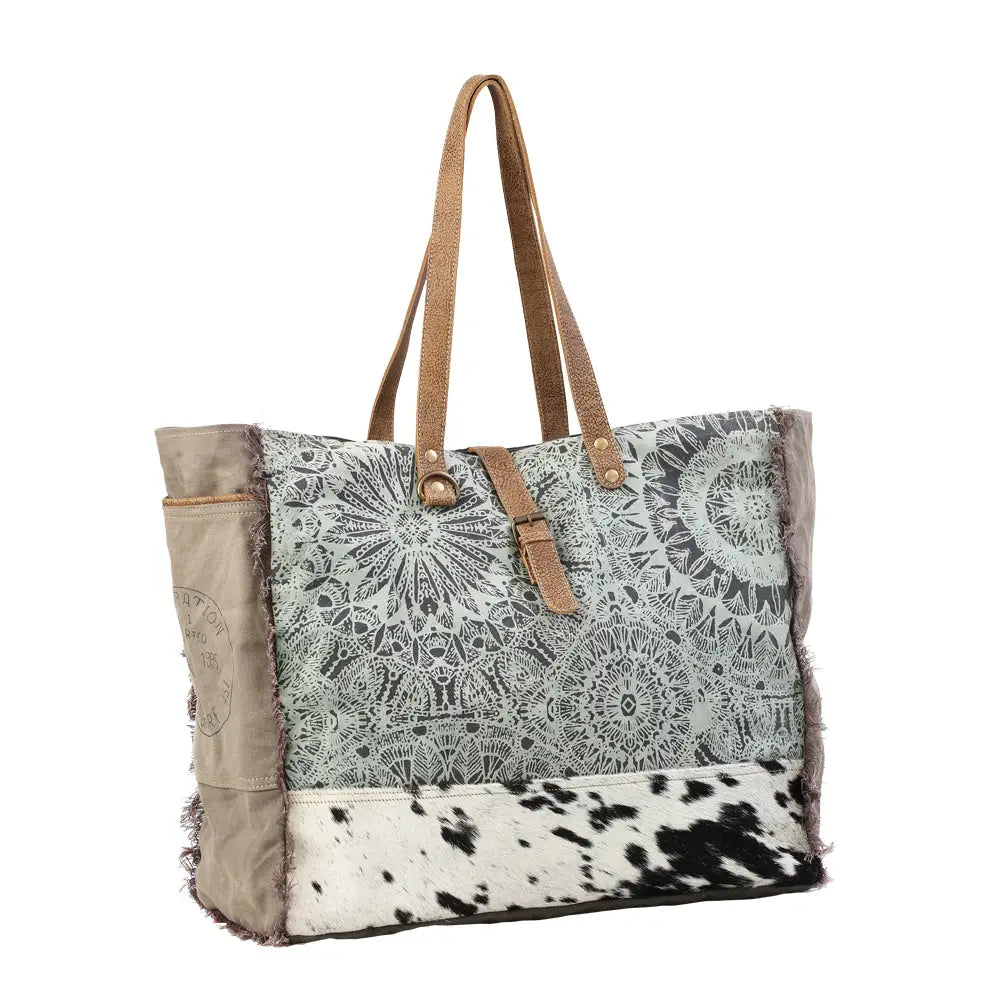 Green Floral Print Weekender Bag - Bags