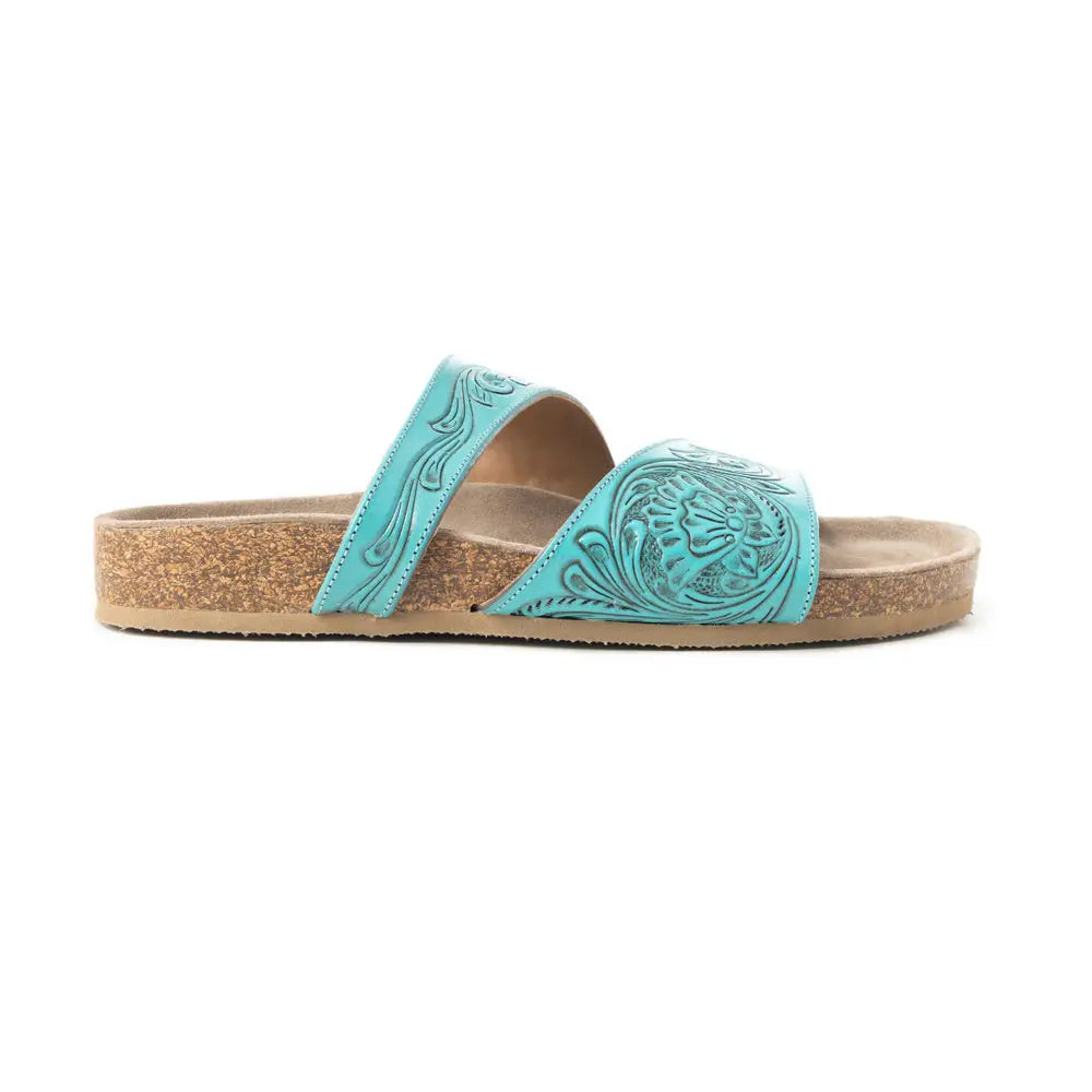 Westward Wind Sandals In Turquoise - 6 - Shoes