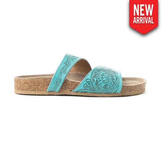 Westward Wind Sandals In Turquoise - 6 - Shoes