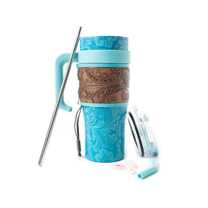Wide Wyoming Tumbler In Blue - Tumbler