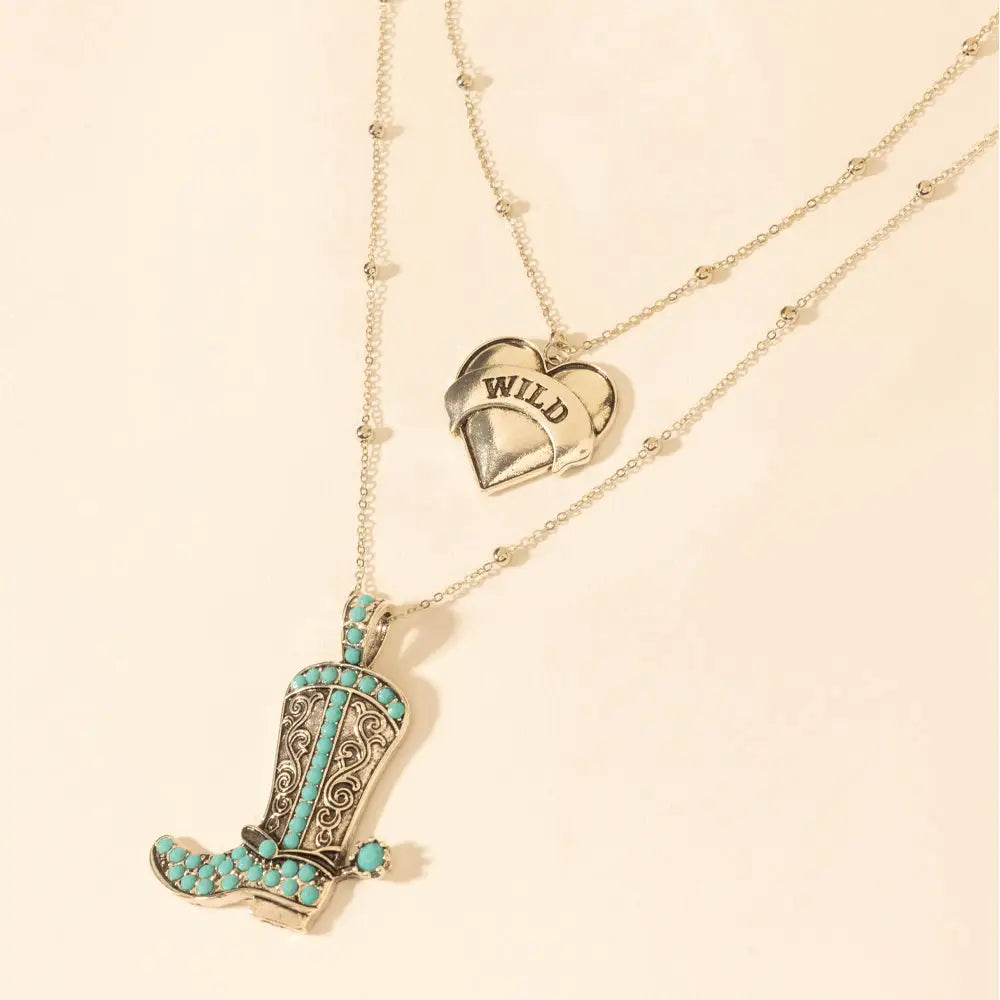 Myra Wild Star Stomping Necklace in Desert Turquoise - Desert Turquoise - JEWELLRY