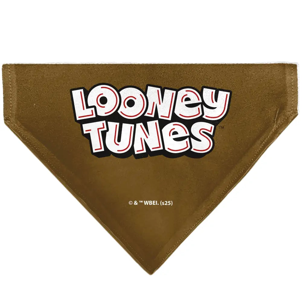 Pet Bandana - LOONEY TUNES Wile E. Coyote Face Close-Up Brown - Pet Bandanas