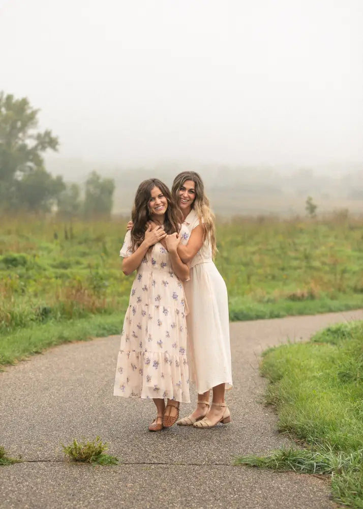 Willow Blush Pink Cotton Gauze Midi Dress - IC Dresses