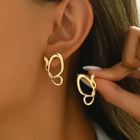 Wings of Love – Gold Earrings