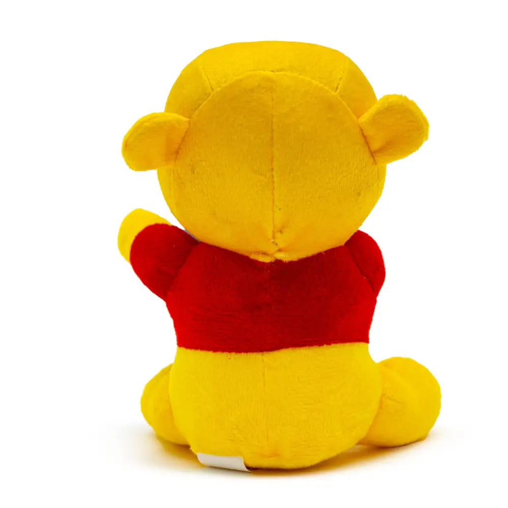 Dog Toy Squeaker Plush - Winnie the Pooh Winking Hunny Pot Sitting Pose Dog Toy Squeaky Plush