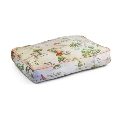 Rectangle Pet Bed - Winnie the Pooh Hundred Acre Wood Map Beige - Pet Beds