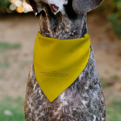 Pet Bandana - Winnie the Pooh Winking Smiling Face Golden Yellow - Pet Bandanas