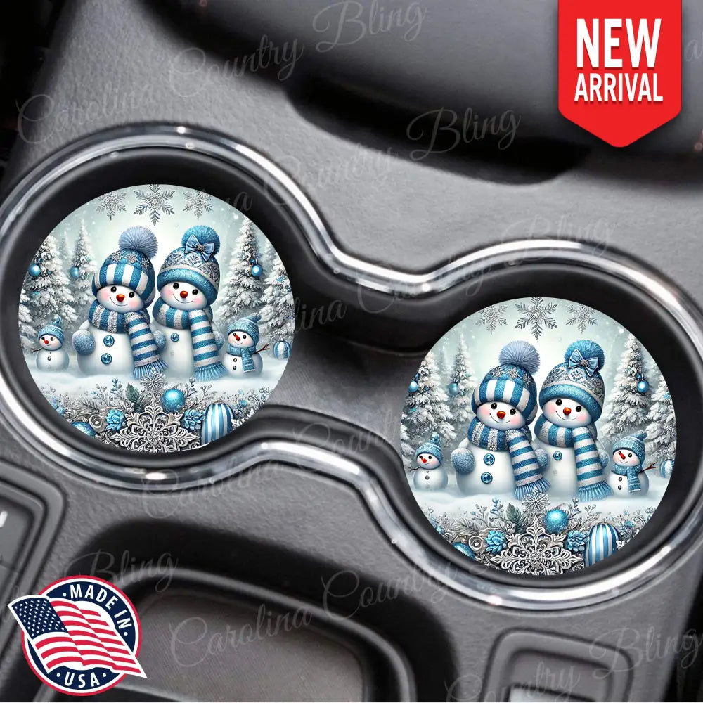 Winter Friends - Blue Car Coaster