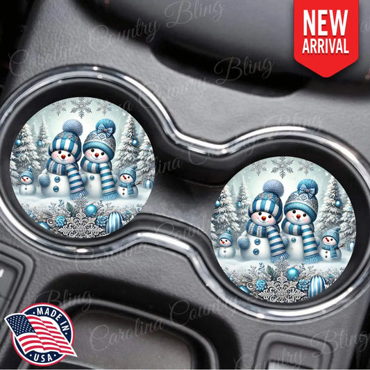 Winter Friends - Blue Car Coaster