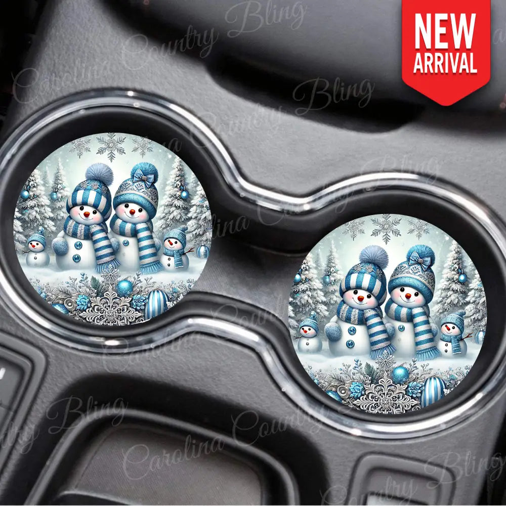 Winter Friends - Blue Car Coaster