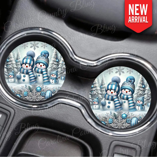 Winter Friends - Blue Car Coaster