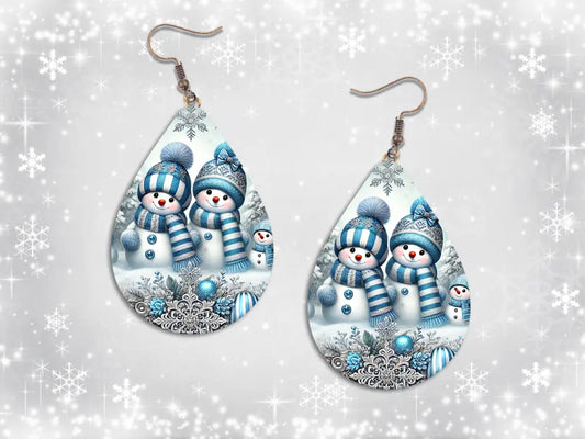 Winter Friends - Blue Earrings