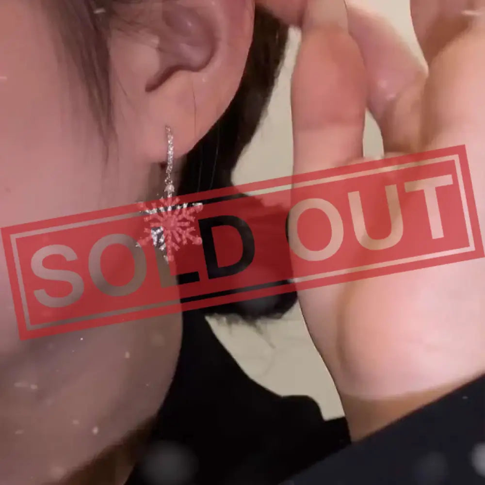 Winter Sparkle – White Earrings