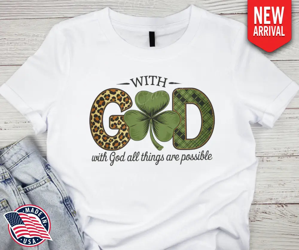 With God – White Small / Short Shirt