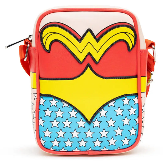 DC Comics Bag Cross Body Wonder Woman Body Character Close Up Vegan Leather Crossbody Bags