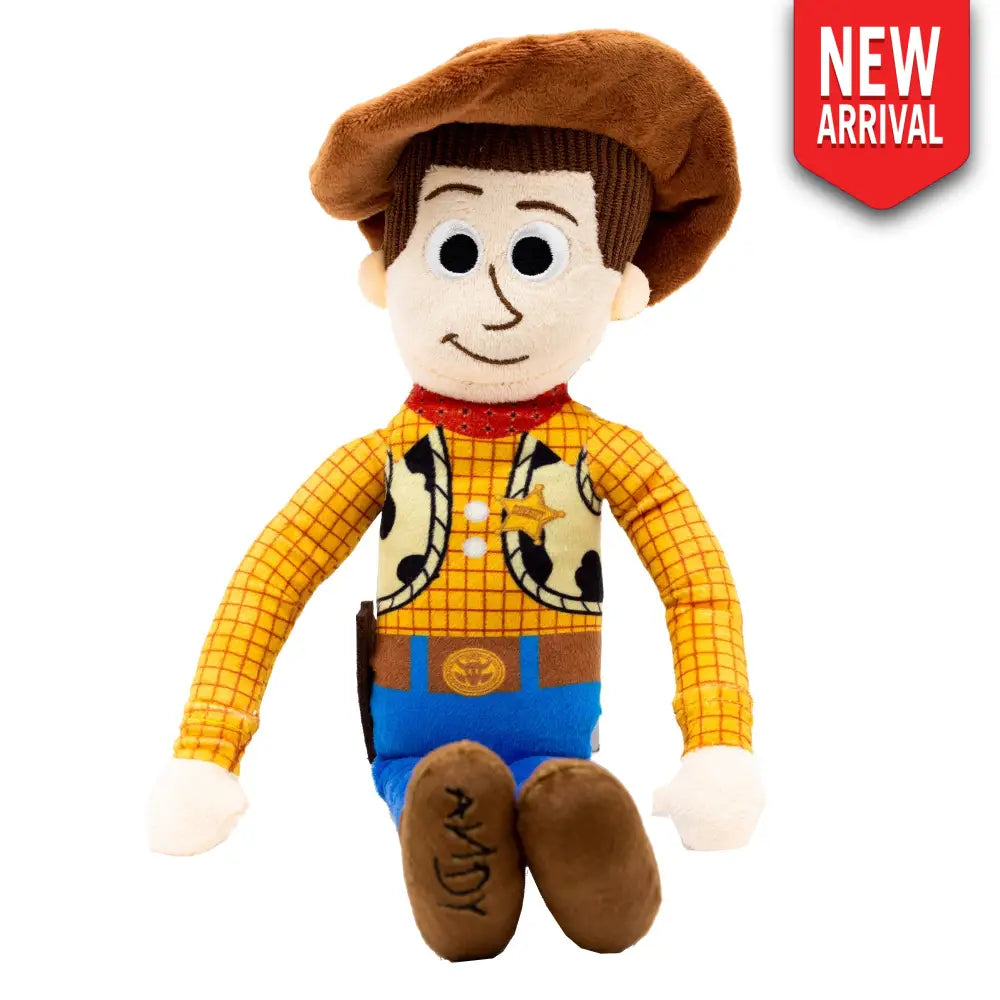 Dog Toy Squeaker Plush - Pixar Toy Story Woody Full Body Pose Dog Toy Squeaky Plush