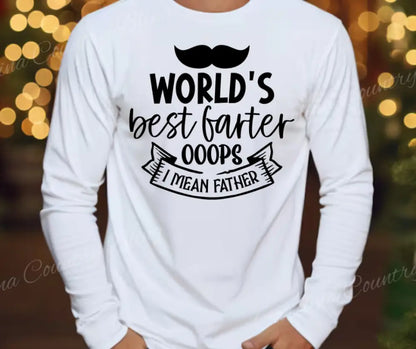 World’s Best – Multi Small / White Long Sleeve Shirt