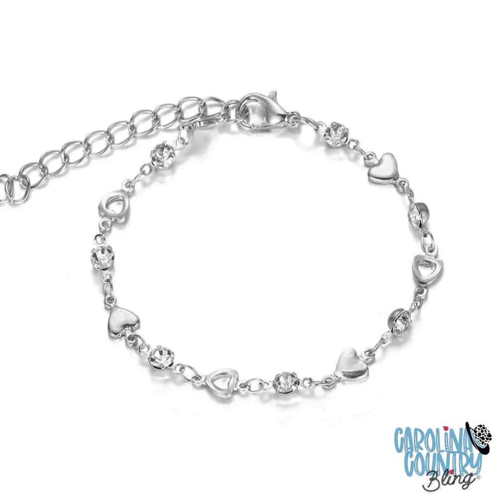 Wrapped Hearts – Silver Bracelet