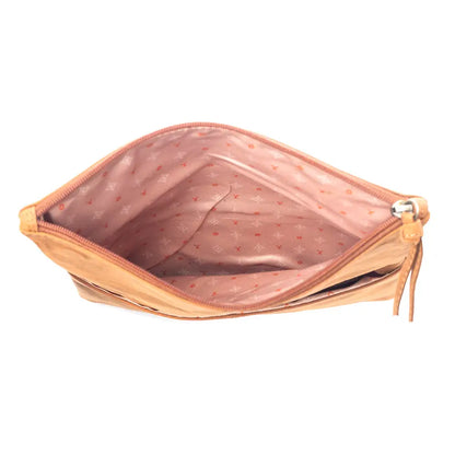 Yellowstone Palisade Clutch Bag with Rivets in Amber - Dark Brown - Bags