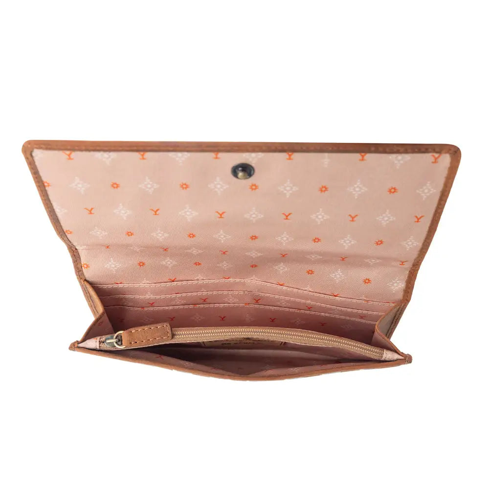 Myra Yellowstone Sienna Stockyard Hairon Leather Women’s Purse in Cream Cocoa - Cream Cocoa - Bags