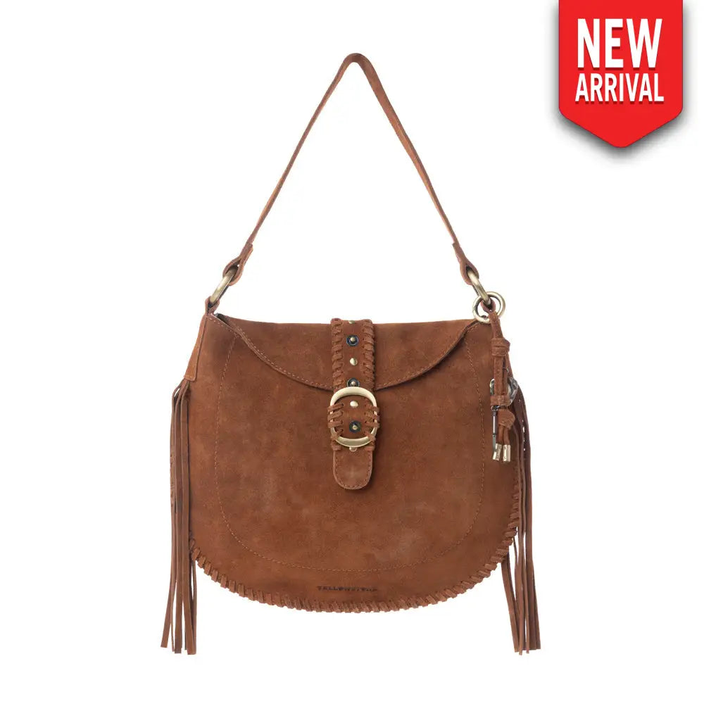 Myra Yellowstone Westbrook Suede Leather Bag in Amber Dusk - Amber Dusk - Bags