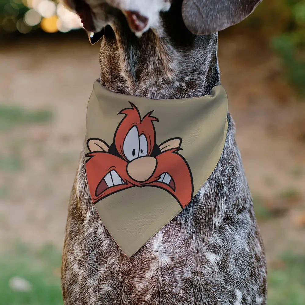 Pet Bandana - LOONEY TUNES Yosemite Sam Face Close-Up Tan - Pet Bandanas