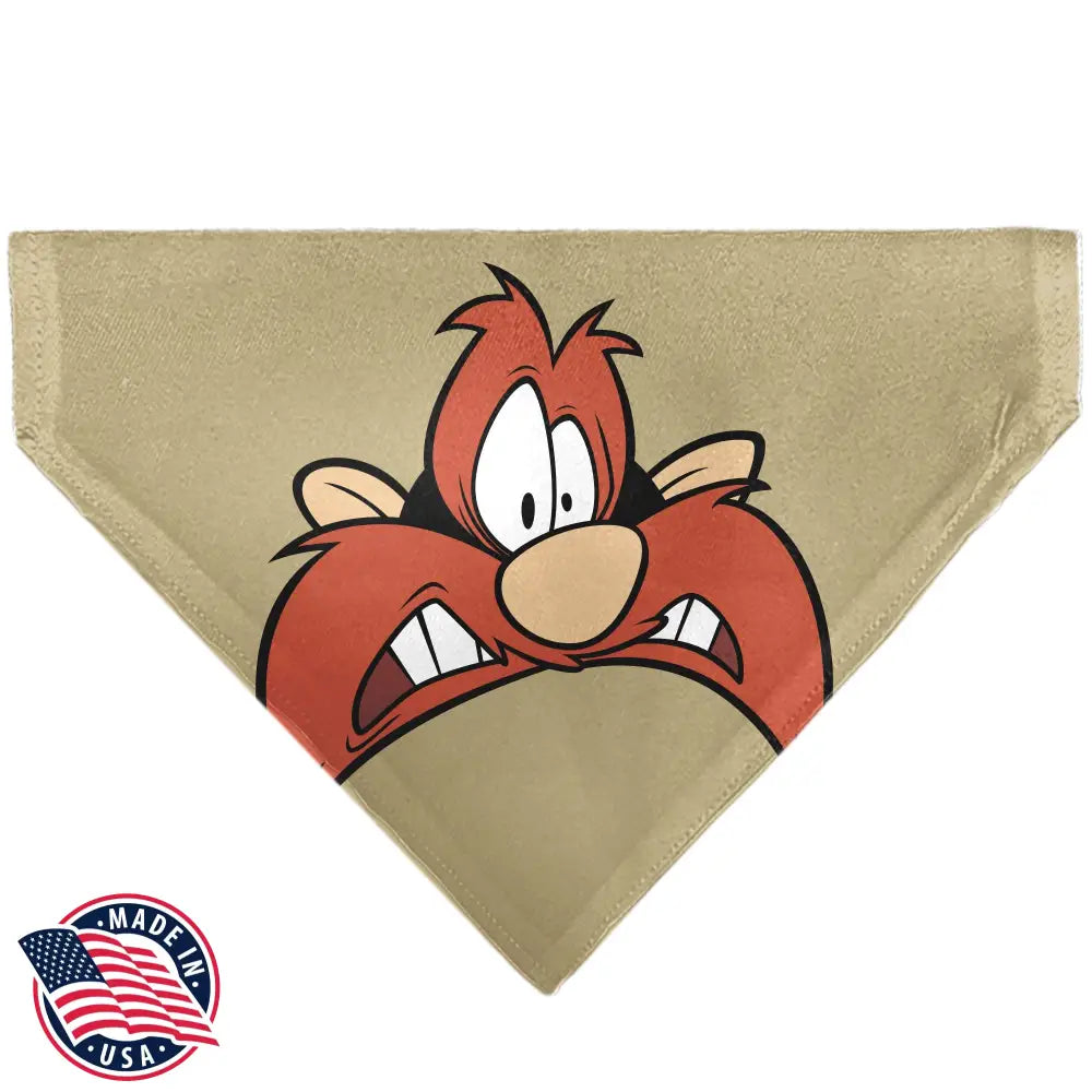 Pet Bandana - LOONEY TUNES Yosemite Sam Face Close-Up Tan - Pet Bandanas