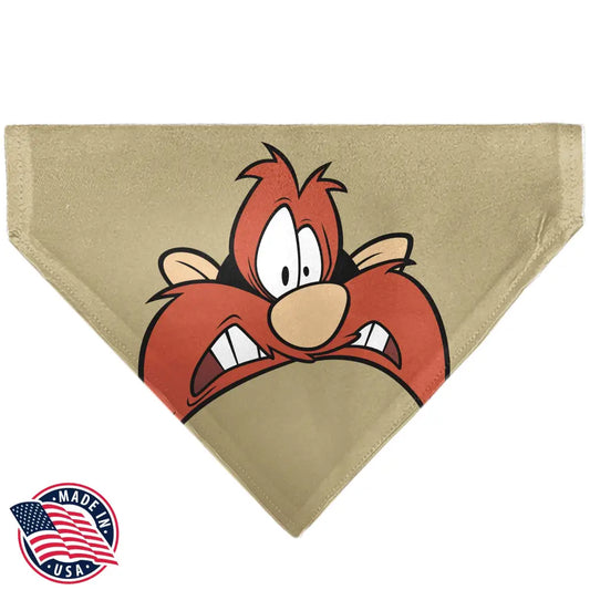 Pet Bandana - LOONEY TUNES Yosemite Sam Face Close-Up Tan - Pet Bandanas
