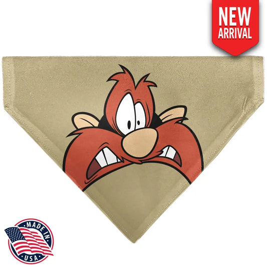 Pet Bandana - LOONEY TUNES Yosemite Sam Face Close-Up Tan - Pet Bandanas