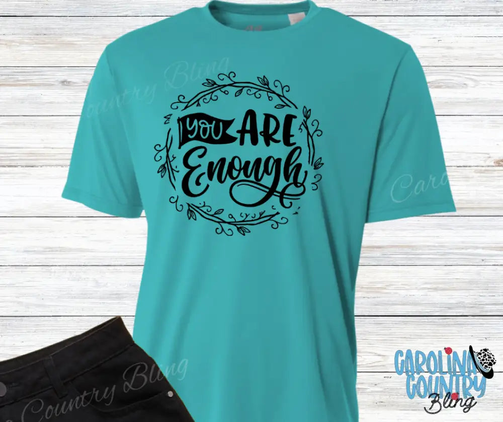 You Are Enough – Multi Small / Teal Shirt